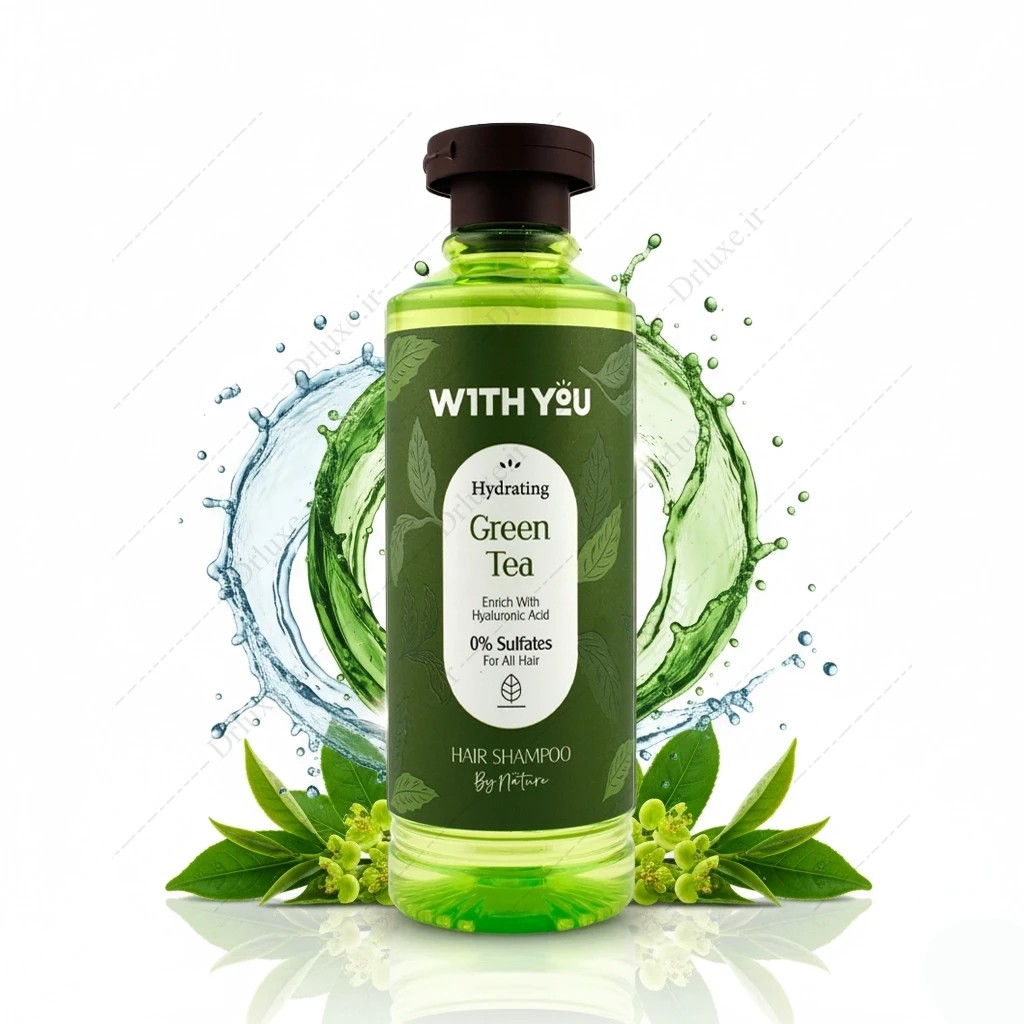 شامپو موی سر چای سبز و هیالورونیک اسید ویت یو 300 میلی‌لیتر